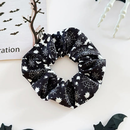 🎃 Hand-Illustrated Halloween Scrunchie Collection (6pc, Limited Batch)