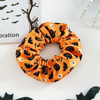 🎃 Hand-Illustrated Halloween Scrunchie Collection (6pc, Limited Batch)
