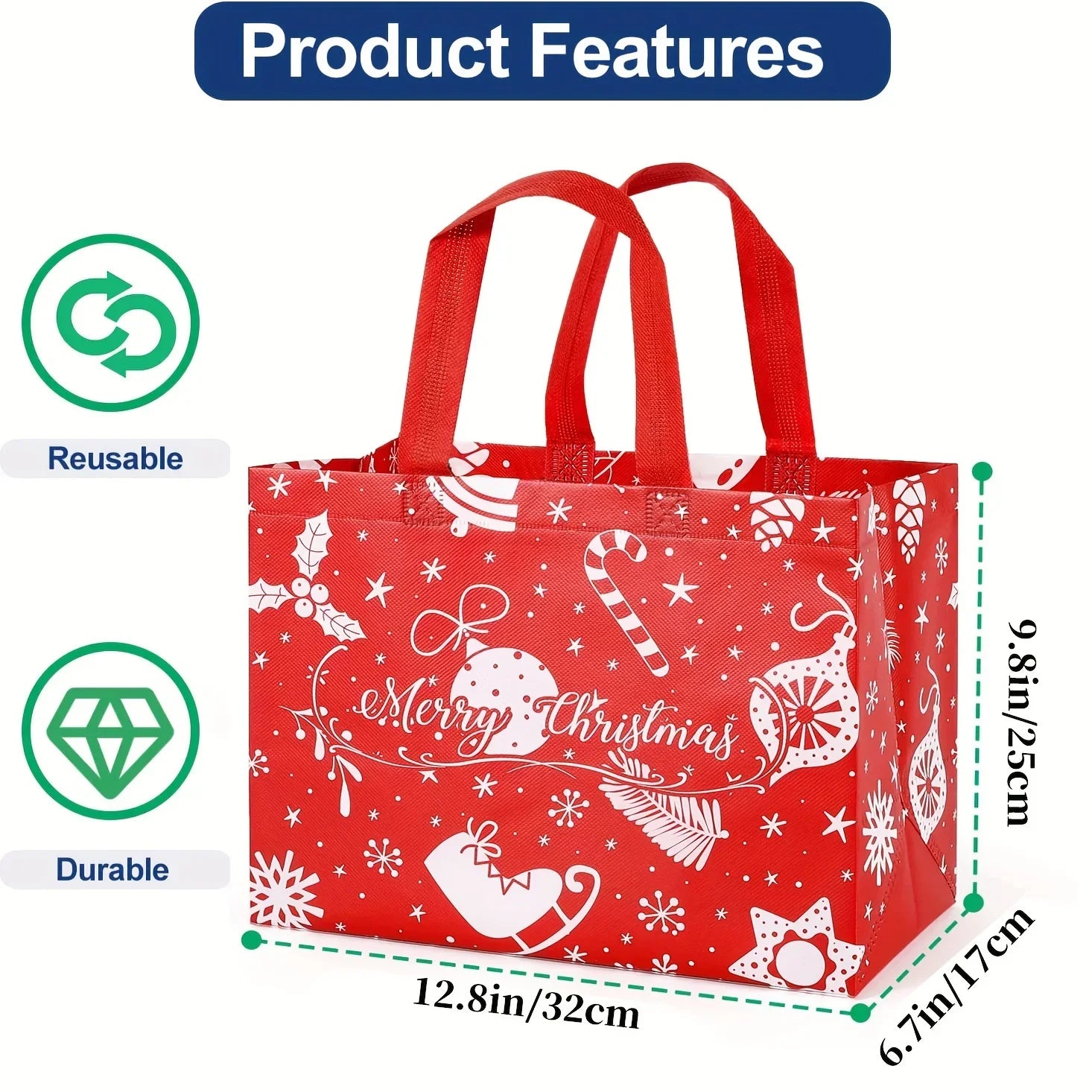 Large Christmas Gift Bags with Handles-2PCS