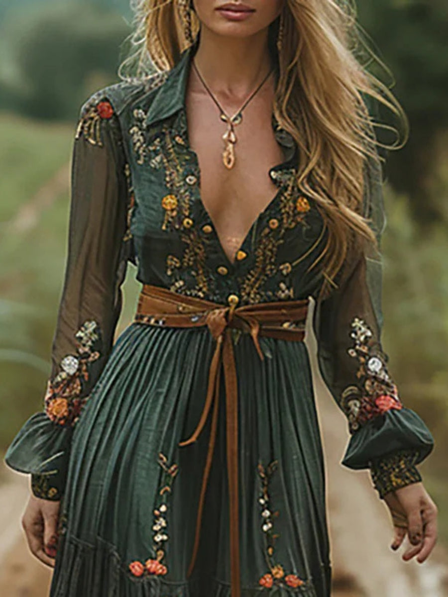 Women's Floral Maxi Dress in Floral for Everyday Wear