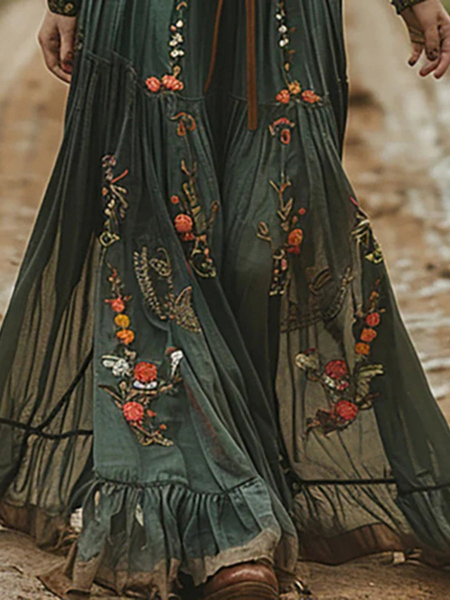 Women's Floral Maxi Dress in Floral for Everyday Wear