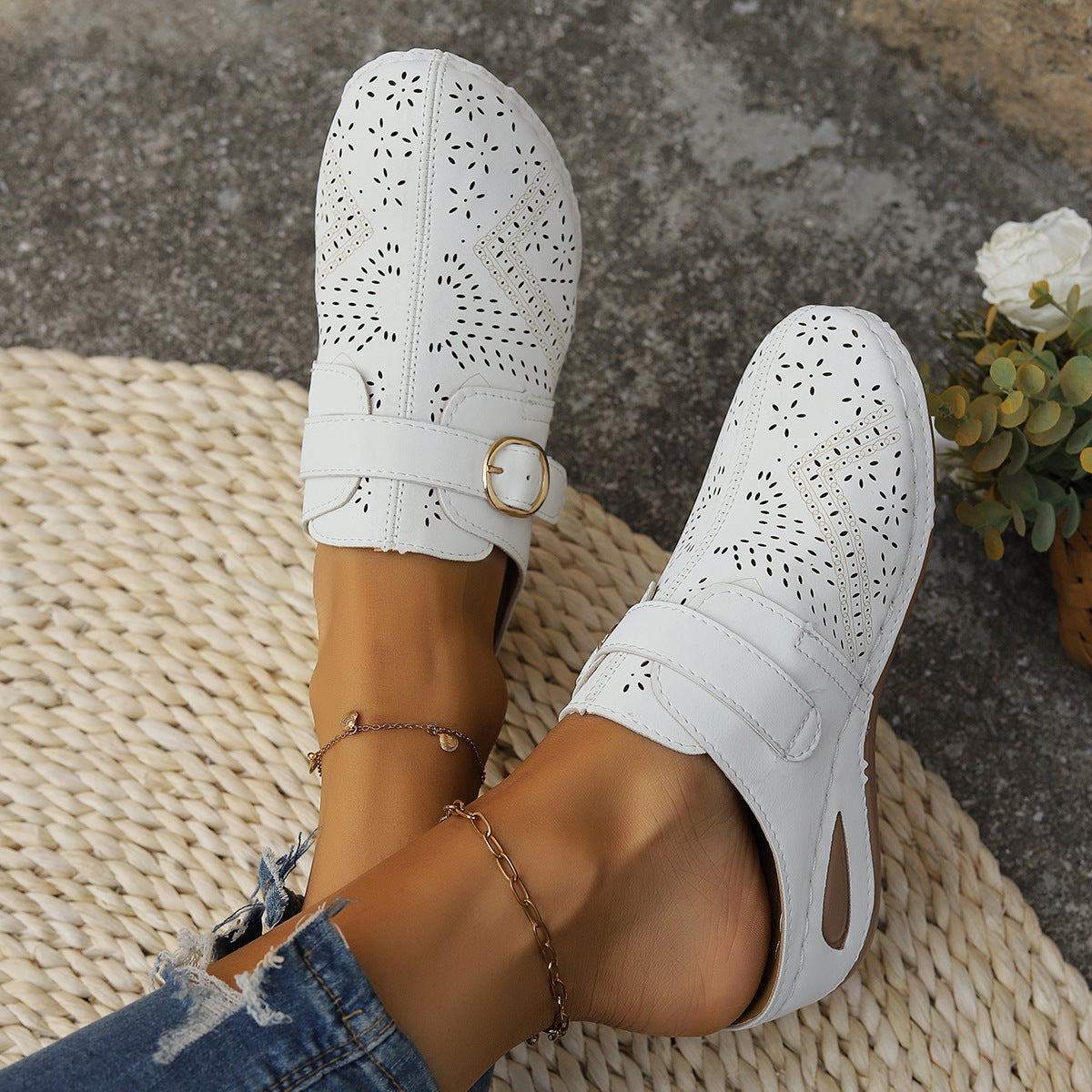 Women's Wedge Heel Sandals with Cushioned Sole for All-Day Comfort