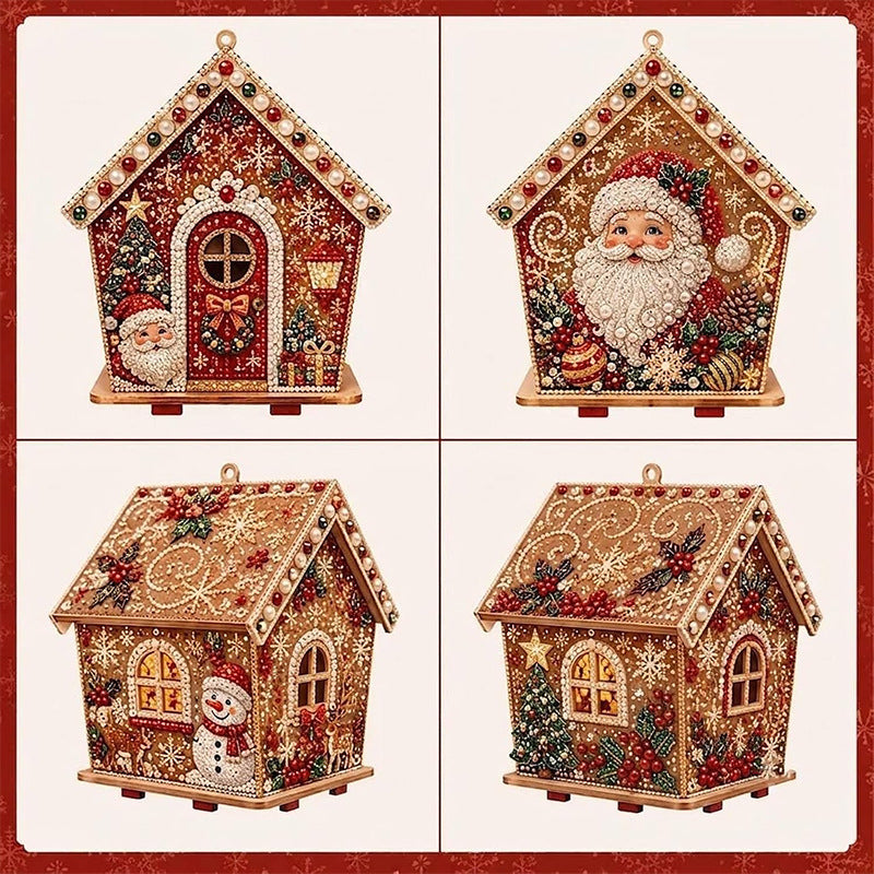Christmas Diamond Painting Wooden House Kit