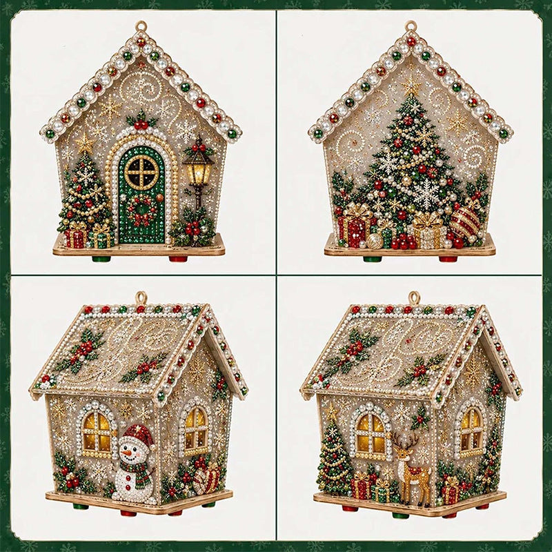 Christmas Diamond Painting Wooden House Kit