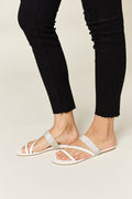 Women's Strappy Flat Sandals with Cushioned Sole for All-Day Comfort