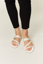 Women's Strappy Flat Sandals with Cushioned Sole for All-Day Comfort