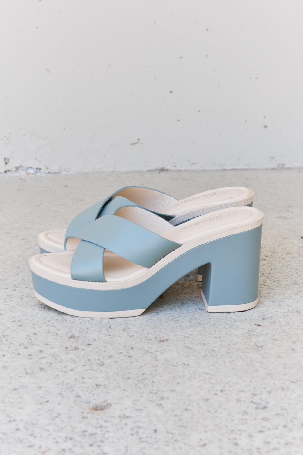 Women's Open-Toe Mule Sandals in Blue with Cushioned Sole for All-Day Comfort