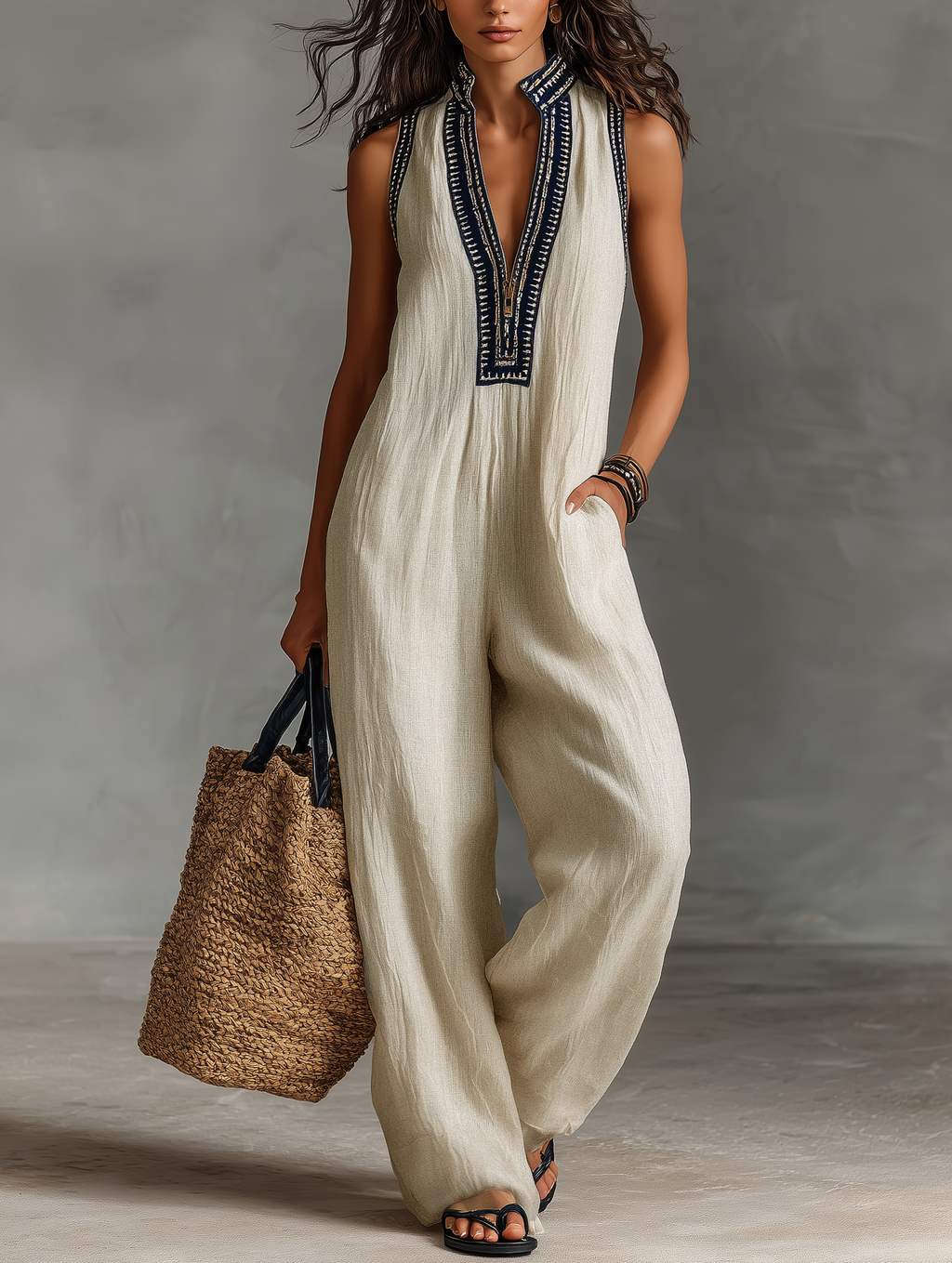 Women's Linen Shift Mini Dress for Date Night