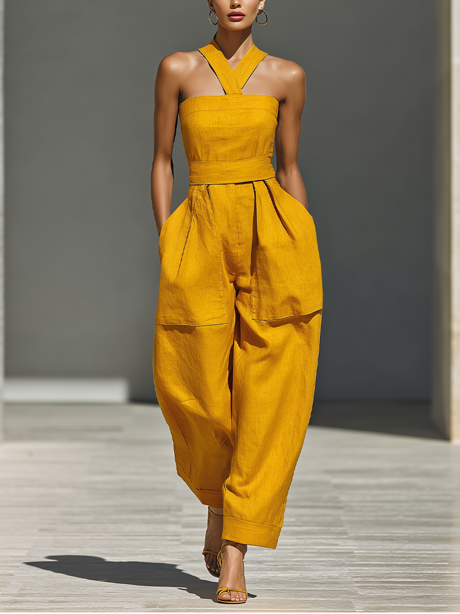 Women's Linen Shift Relaxed Midi Dress for Date Night