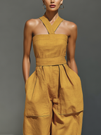 Women's Linen Shift Relaxed Midi Dress for Date Night