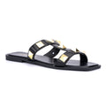 Women's Slip-On Flat Sandals with Cushioned Sole for All-Day Comfort