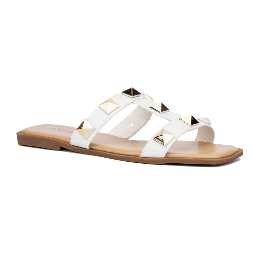 Women's Slip-On Flat Sandals with Cushioned Sole for All-Day Comfort