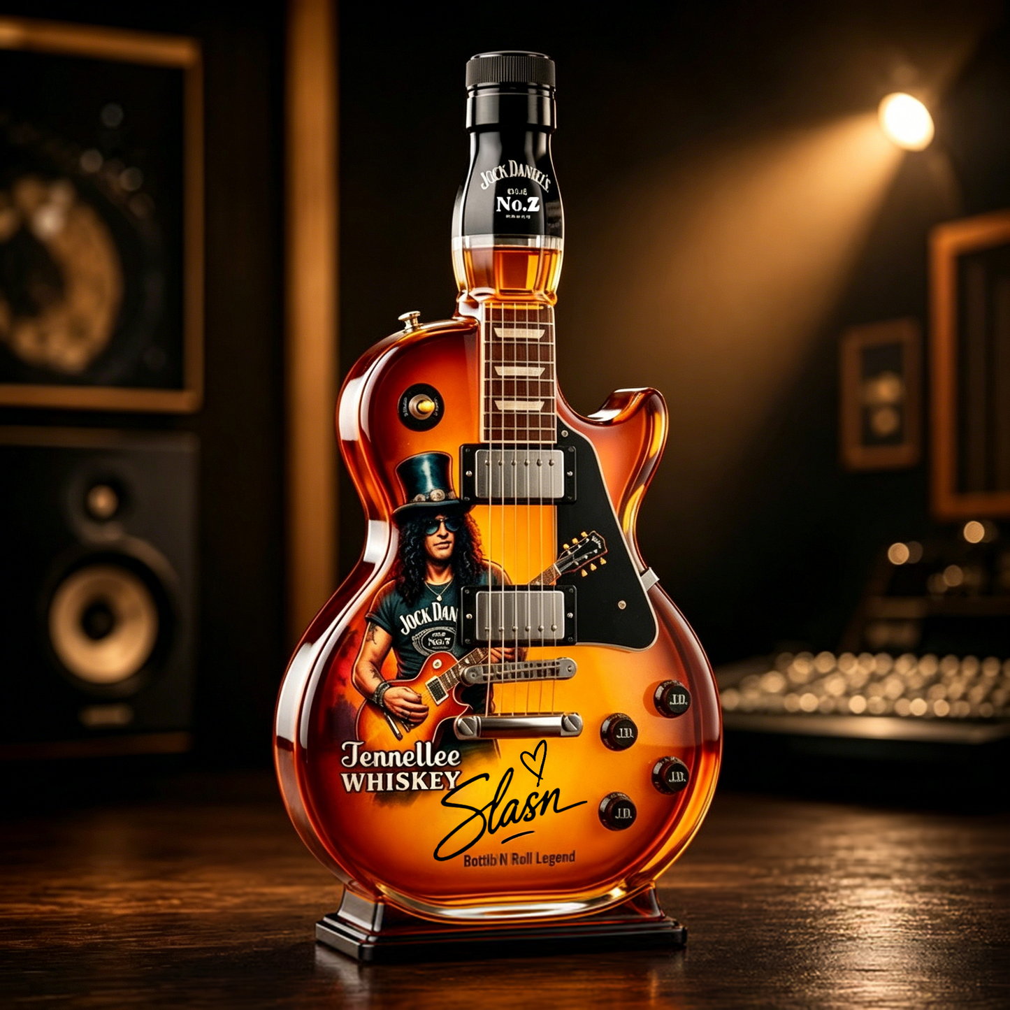 Guitar Figurine Spirit Bottle