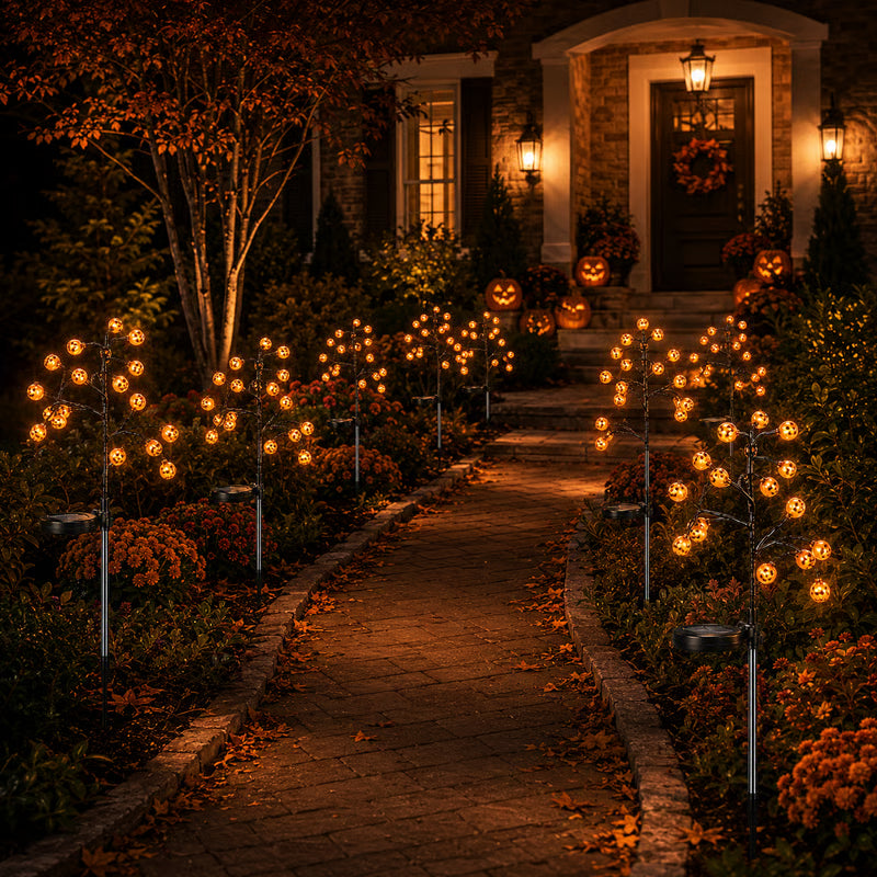 Solar Pumpkin Stake Lights