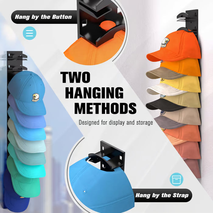 Piulelife™ HatOrganizer 1+1 FREE: Wall Mounted Hat Organizer Rack
