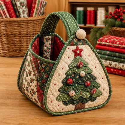 🎄 Christmas Character Quilted Carry Basket DIY Kit