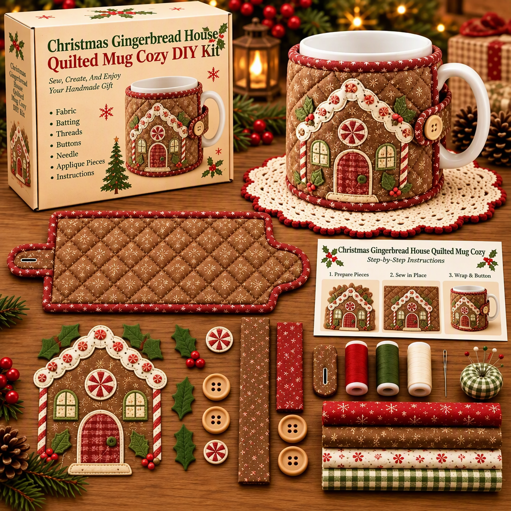 🎄 DIY Christmas Mug Cozy Sewing & Craft Kit
