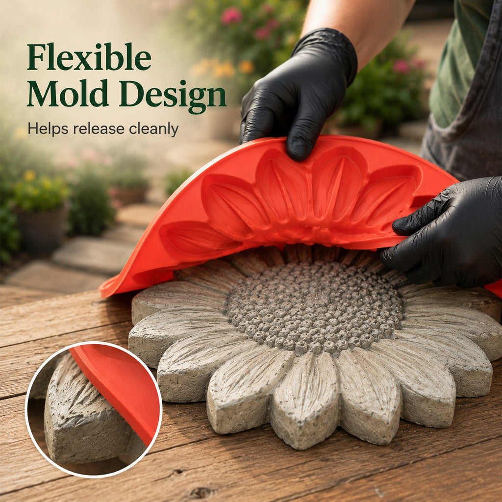 🌻Reusable Sunflower Stepping Stone Mold