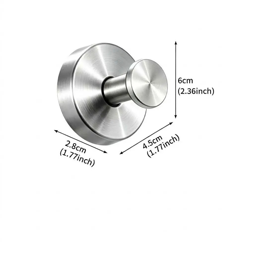 2-Pack Stainless Steel Suction Cup Hooks for Shower, 20 lbs Load
