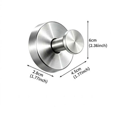 2-Pack Stainless Steel Suction Cup Hooks for Shower, 20 lbs Load