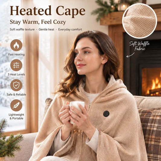 ❄️Heated Wearable Blanket – Stay Warm at Your Desk Without Bulky Layers 🔥（Power bank not included）