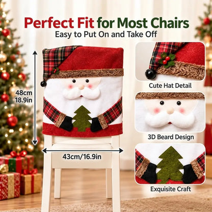 🎅✨Christmas Themed Chair Cover (20.5 × 18.5 in)