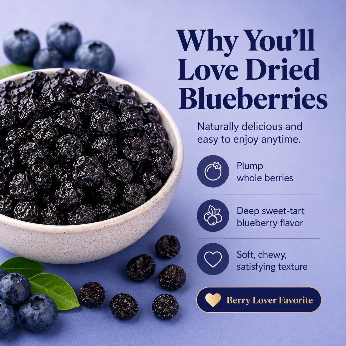 🫐🫐Snack Smarter. Feel Lighter.  💯💯A Naturally Sweet Blueberry Snack for Your Weight-Management Routine-100g*1Bag