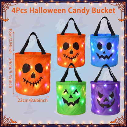 Halloween Candy Bucket with LED Lights`