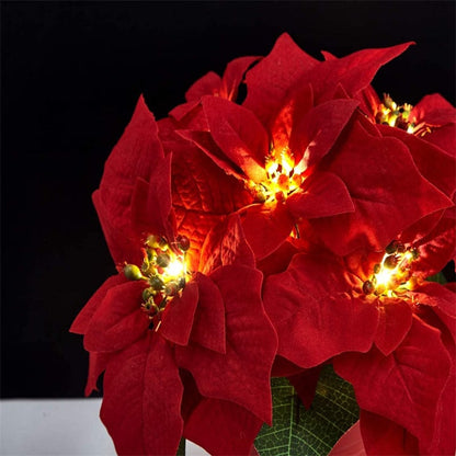 ✨ Christmas Poinsettia LED Garland String Lights