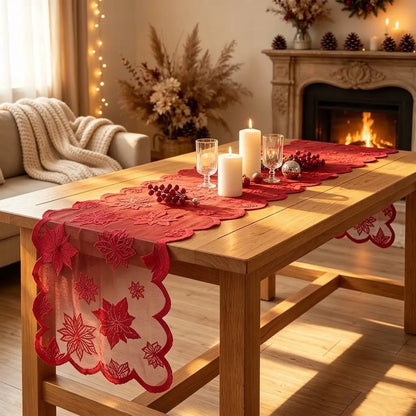 Maple Leaf Lace Fall Table Runner(14 × 70 in)