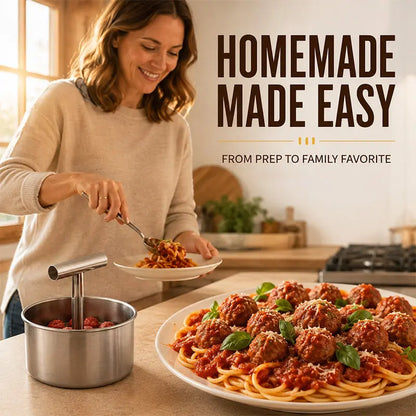 Stainless Steel Meatball Maker – 6/12-Cavity Manual Meatball Mold
