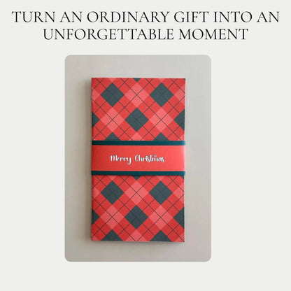 Personalized Waterfall Christmas Gift Card Booklet | Handmade Holder for 4 Gift Cards