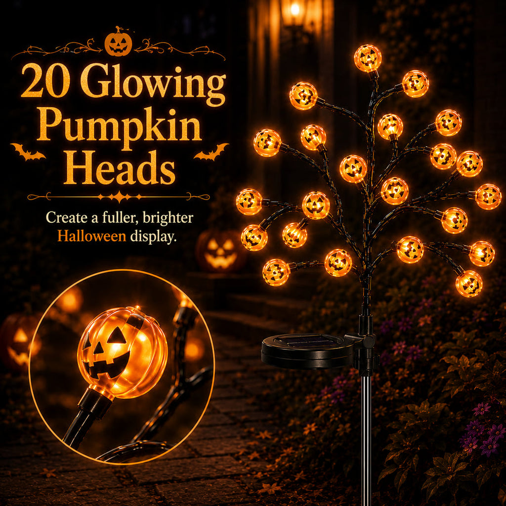 Solar Pumpkin Stake Lights