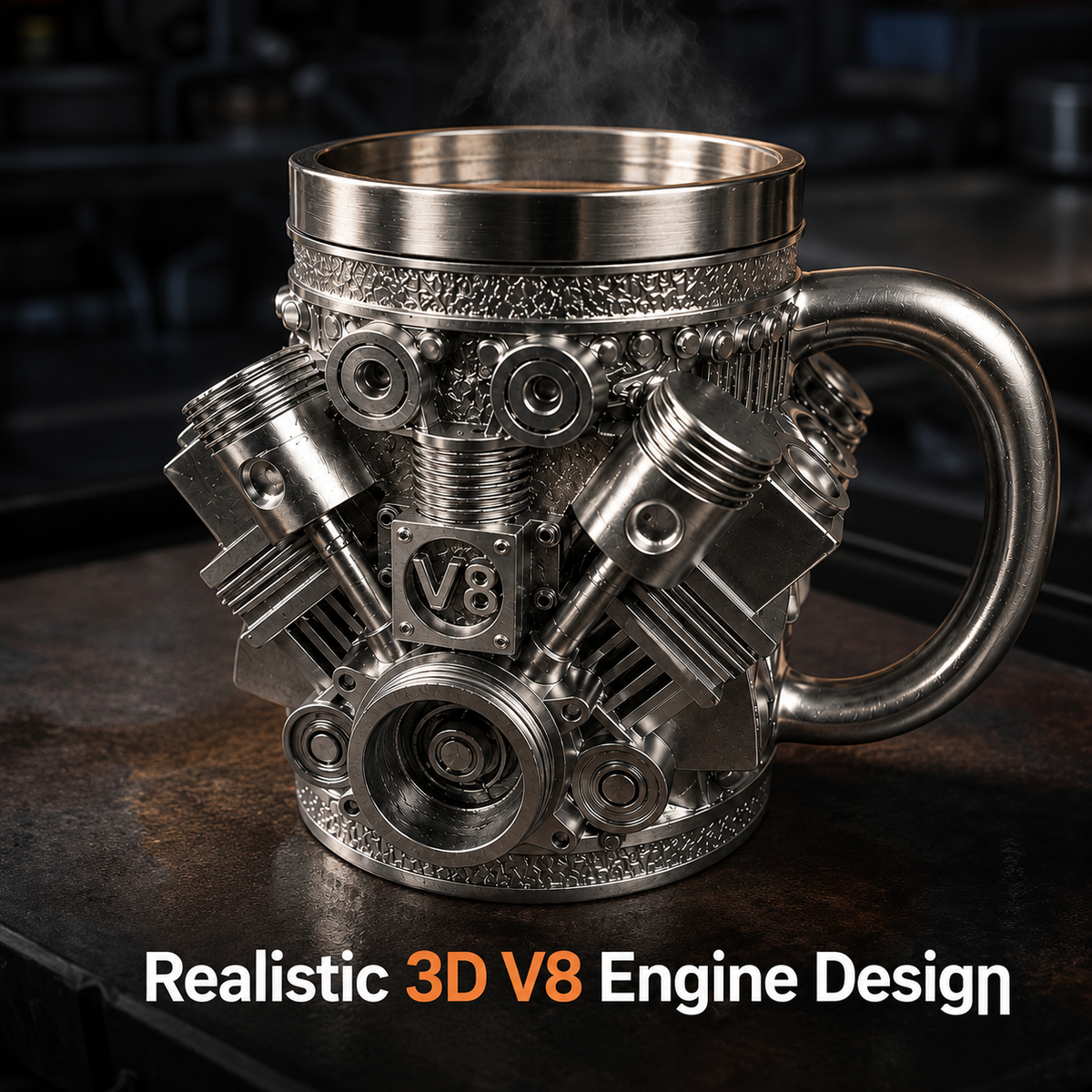 Engine Legend Mug – V8 Engine Style Coffee Mug