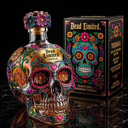 Skull Tequila Bottle – Colorful Collector’s Gift Box🎁
