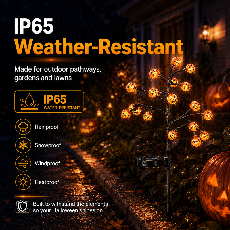 Solar Pumpkin Stake Lights