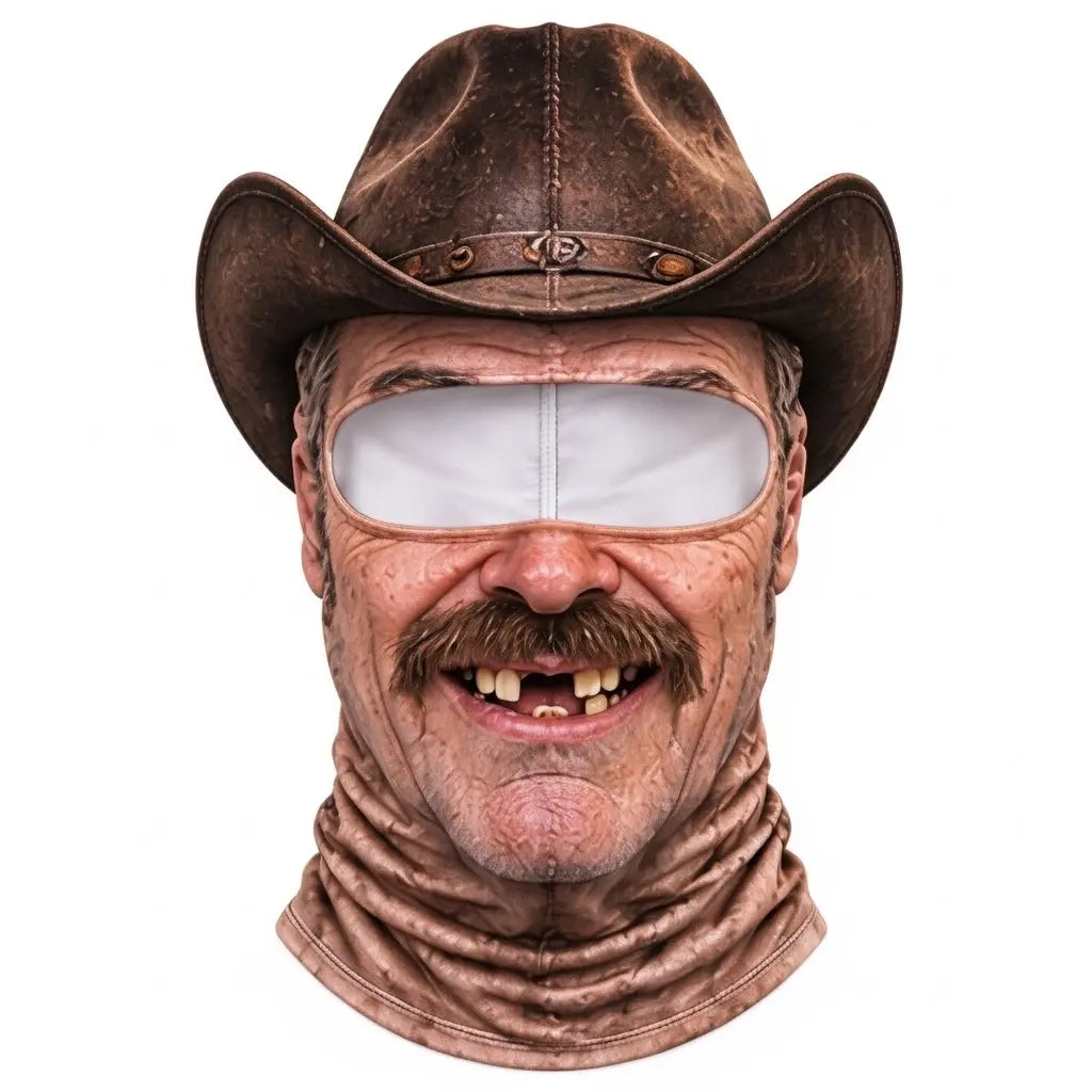 🎿 Realistic Face Balaclava – Funny Ski & Snowboard Mask for Cold Weather Adventures