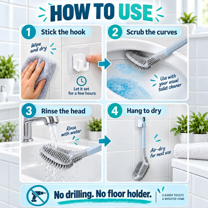 Golf brush head toilet brush