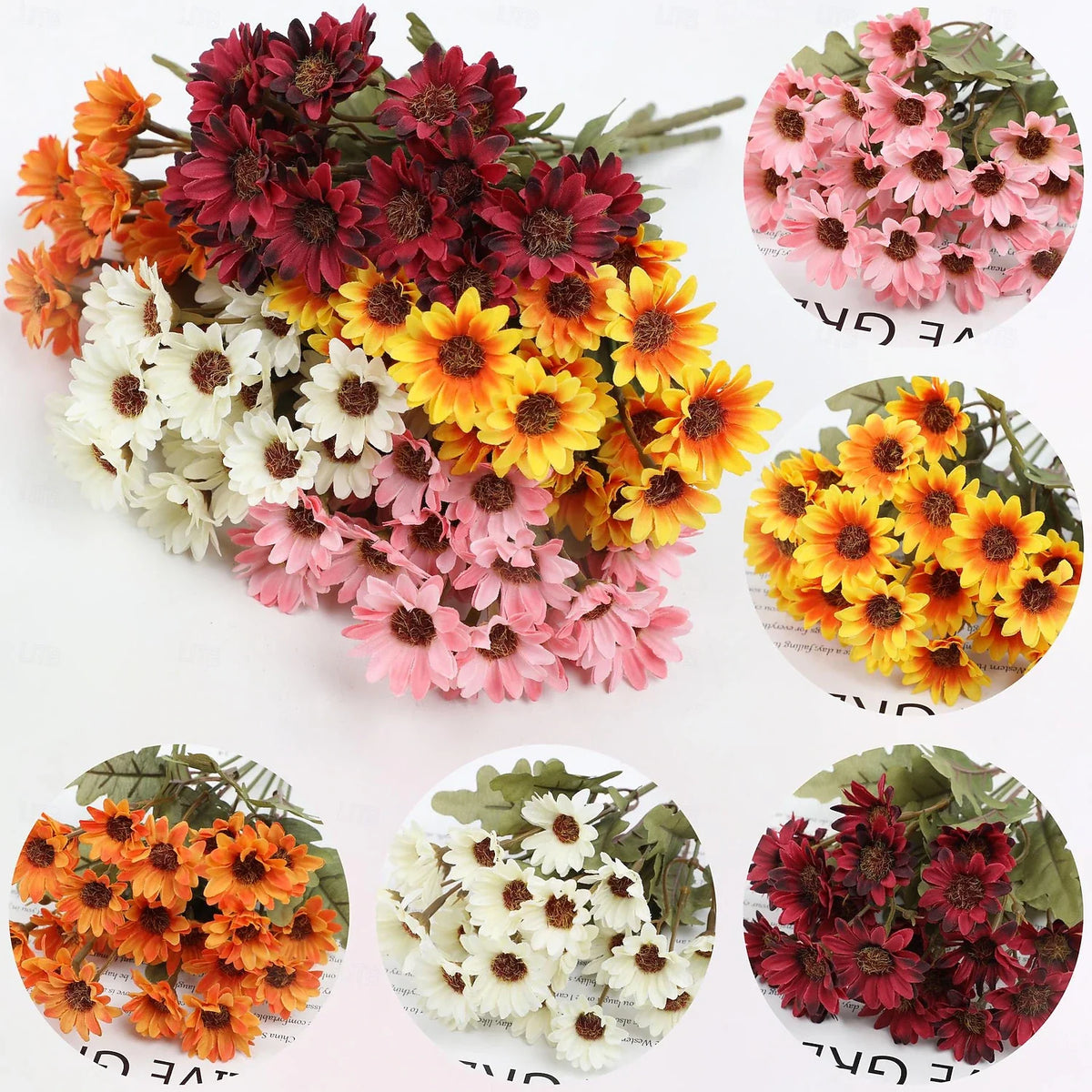 Artificial Outdoor Mums Flowers - UV resistant, Waterproof, Windproof🌼