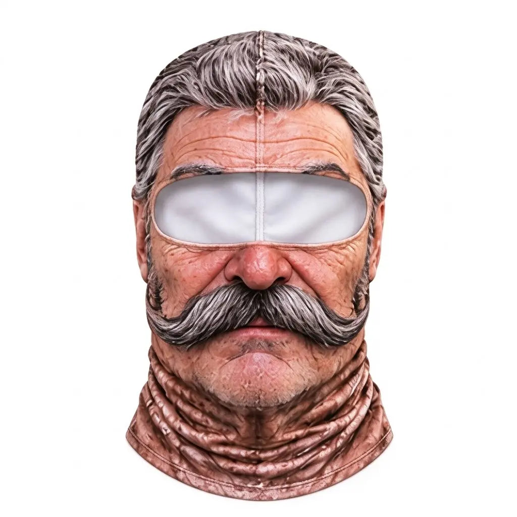 🎿 Realistic Face Balaclava – Funny Ski & Snowboard Mask for Cold Weather Adventures