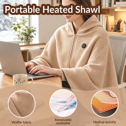 ❄️Heated Wearable Blanket – Stay Warm at Your Desk Without Bulky Layers 🔥（Power bank not included）
