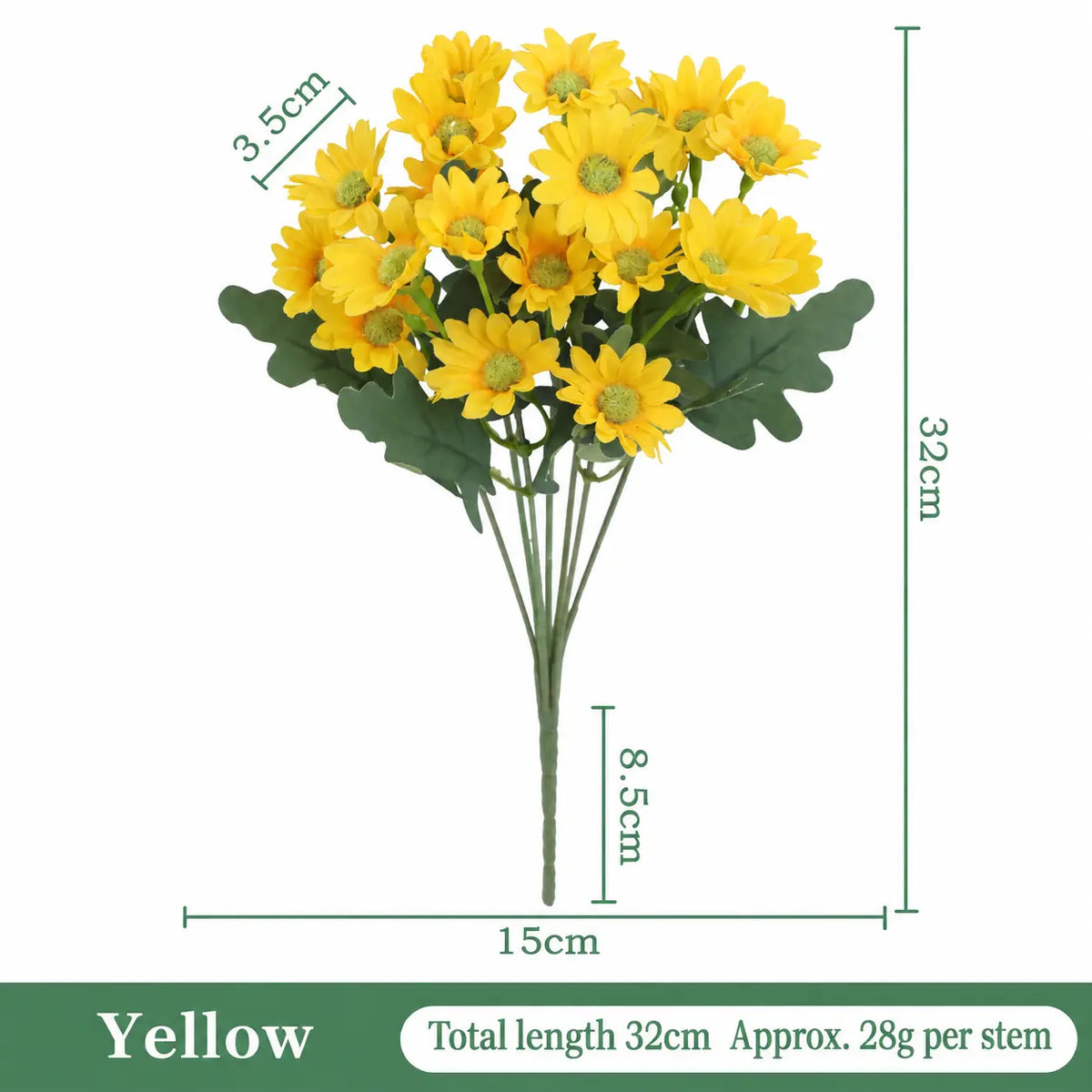Artificial Outdoor Mums Flowers - UV resistant, Waterproof, Windproof🌼