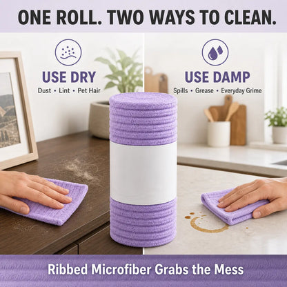 Tear-Off Coral Fleece Cleaning Cloth Roll