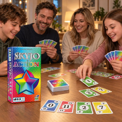 SKYJO Card Game, Fun Family Board Game for 2-8 Players, Classic or Action Edition