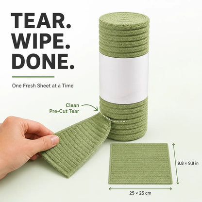 Tear-Off Coral Fleece Cleaning Cloth Roll