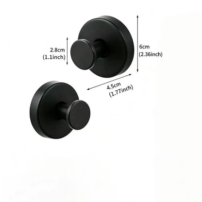 2-Pack Stainless Steel Suction Cup Hooks for Shower, 20 lbs Load