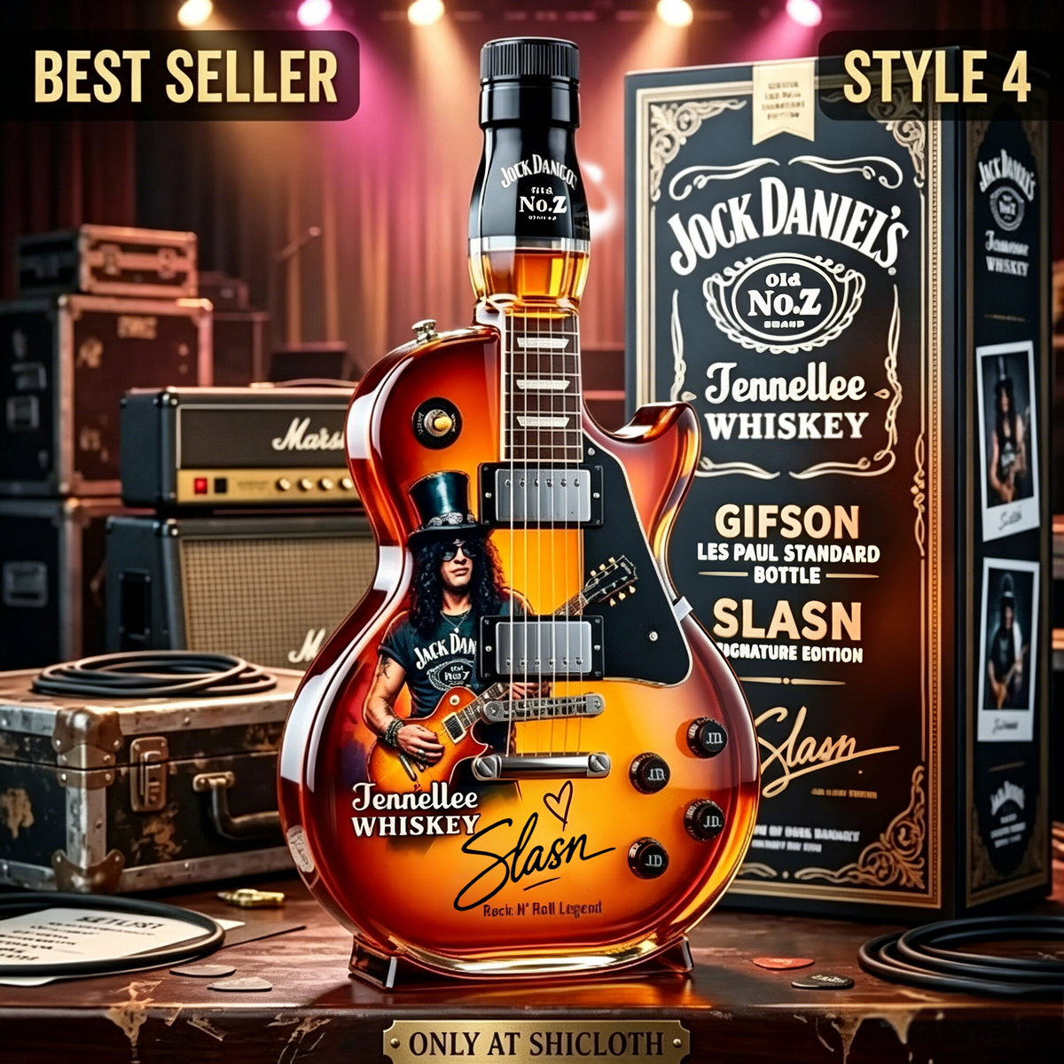 Guitar Figurine Spirit Bottle