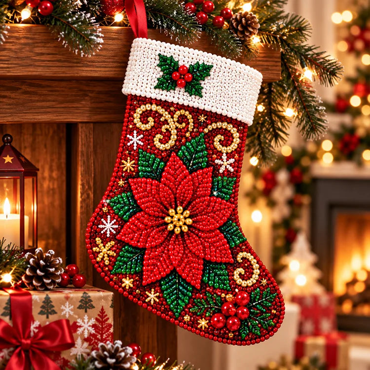 DIY Diamond Painting Christmas Stocking