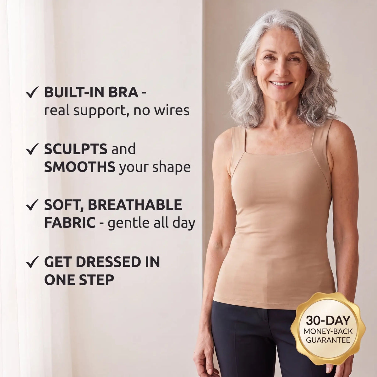 Sculpt Tank with Built-In Bra SUMMET