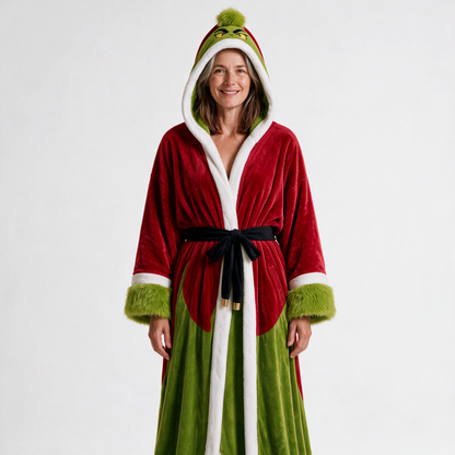 Heated Christmas Hooded Cloak, USB Heated Wearable Blanket Robe